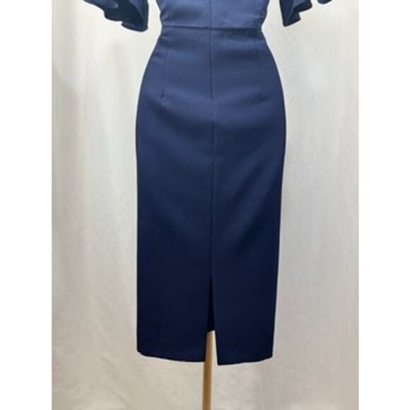 Maggy London Navy Flutter Sleeve Sheath Dress – Size 6 - Picture 13 of 15